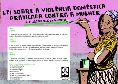 Cartaz sobre a Lei da violência doméstica