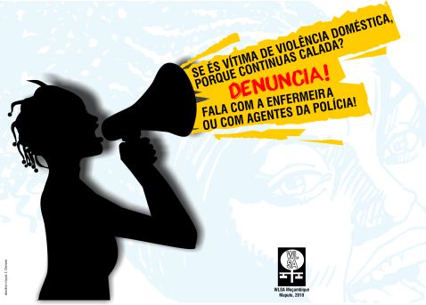 Cartaz contra a violência doméstica