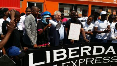 Concentração em frente ao tribunal no dia da leitura da sentença