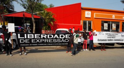 Concentração em frente ao tribunal no dia da leitura da sentença