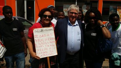 Concentração em frente ao tribunal no dia da leitura da sentença