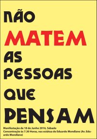 Cartaz Manifestação 18 de Junho