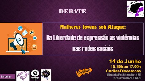 Convite debate Mulheres Jovens sob Ataque