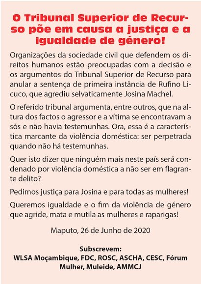 Tribunal Superior de Recurso anula sentença de primeira instância de Rufino Licuco Tribunal Superior de Recurso anula sentença de primeira instância de Rufino Licuco