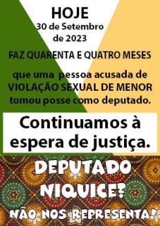 Niquice não nos representa! cartaz da WLSA